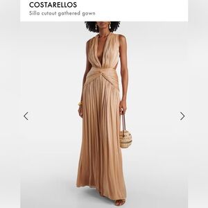 Costarellos Sillia Cutout  Gathered Gown